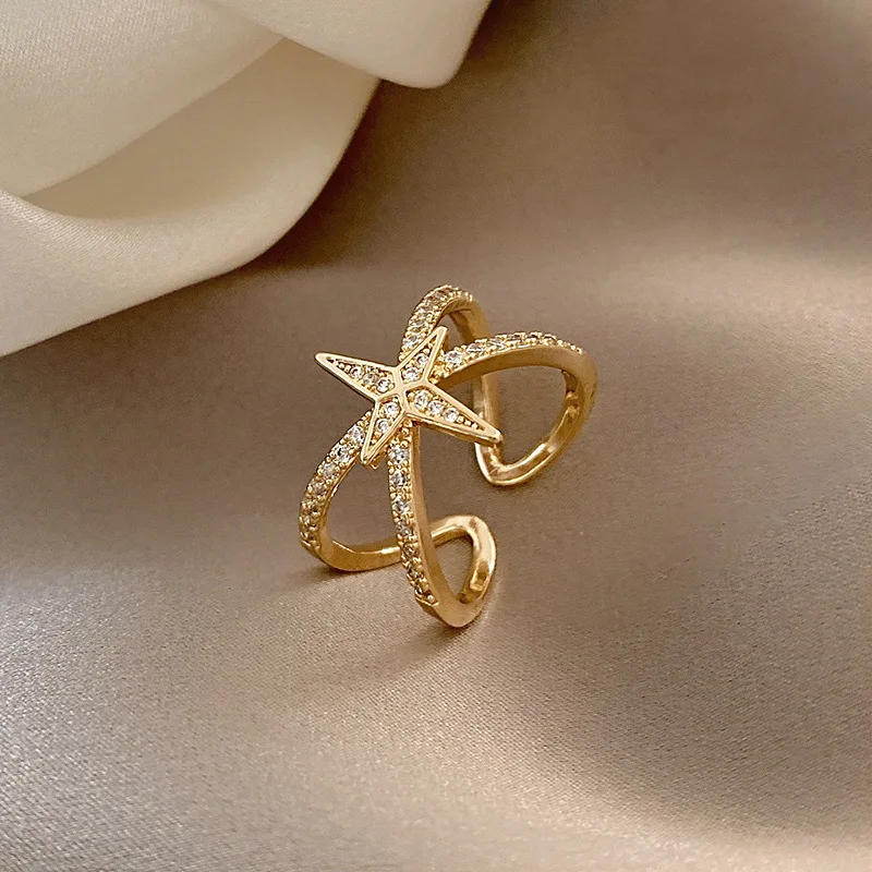 New Trendy Cross Adjustable Rings For Women Fashion Korean Style Metal Gold Plated Zircon Finger Ring Girls Wedding Jewelry Gift 
New Trendy Cross Adjustable Rings For Women Fashion Korean Style Metal Gold Plated Zircon Finger Ring Girls Wedding Jewelry Gift