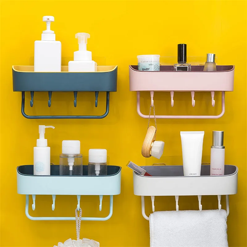 Bathroom Shelf Organizer Bath Shower Gel Shampoo Holder Storage Rack Home Decoration Kitchen Bathroom Accessories Punch Free 
Bathroom Shelf Organizer Bath Shower Gel Shampoo Holder Storage Rack Home Decoration Kitchen Bathroom Accessories Punch Free
