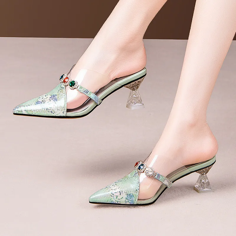 ASUMER 2020 hot sale women pumps genuine leather +pvc summer mules ladies pointed toe crystal elegant party wedding shoes woman
ASUMER 2020 hot sale women pumps genuine leather +pvc summer mules ladies pointed toe crystal elegant party wedding shoes woman