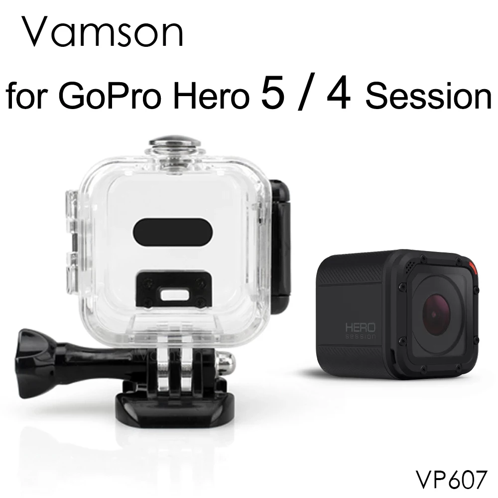 

Vamson for Go pro 5 Session Accessories Waterproof Housing Case 45m Underwater Diving With Screw Base for Gopro Hero 4 Session