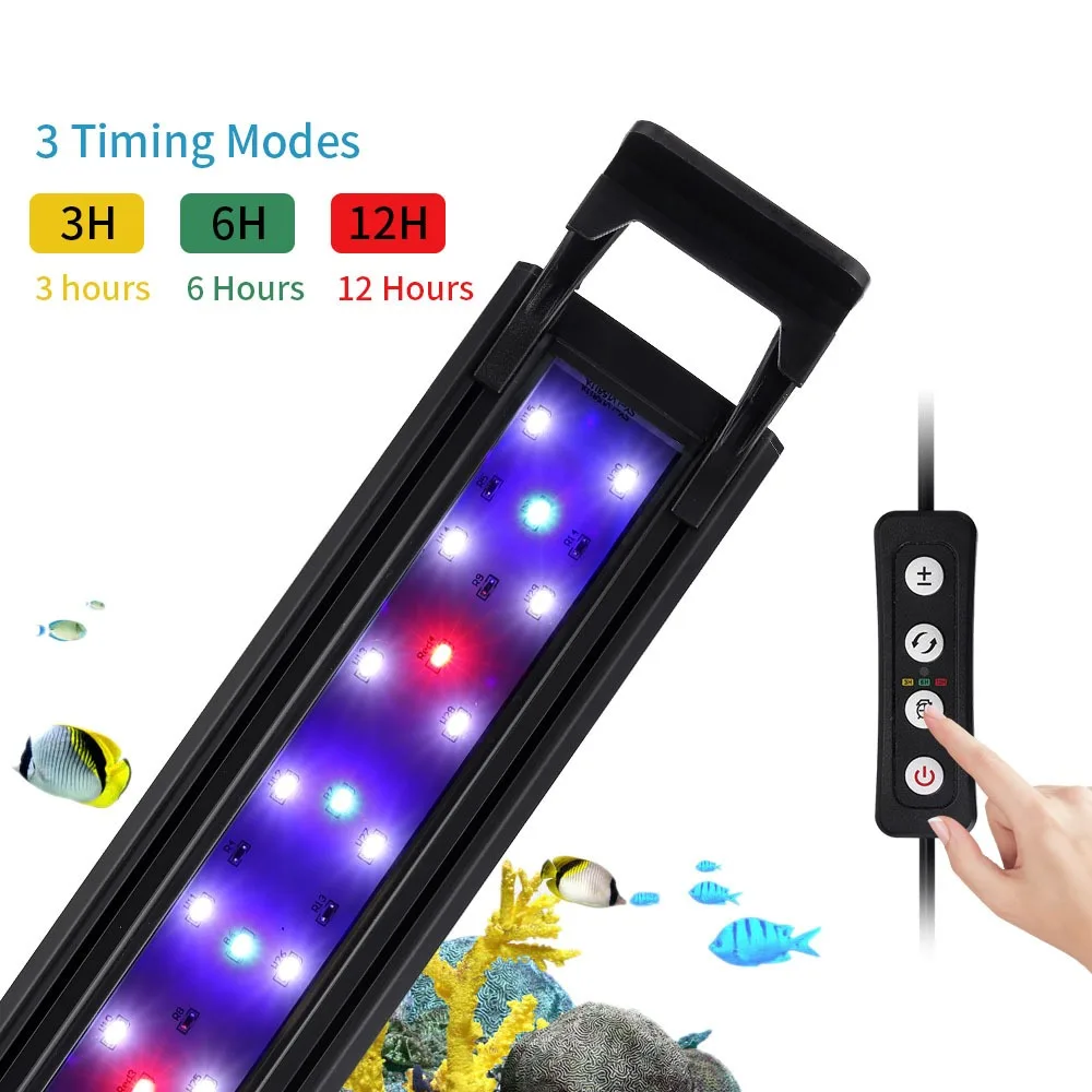 110V-240V Aquarium Landscaping Light, Adjustable Brightness, 3 Kinds of Light Effect Adjustment, Fish Tank Light with Timing
110V-240V Aquarium Landscaping Light, Adjustable Brightness, 3 Kinds of Light Effect Adjustment, Fish Tank Light with Timing