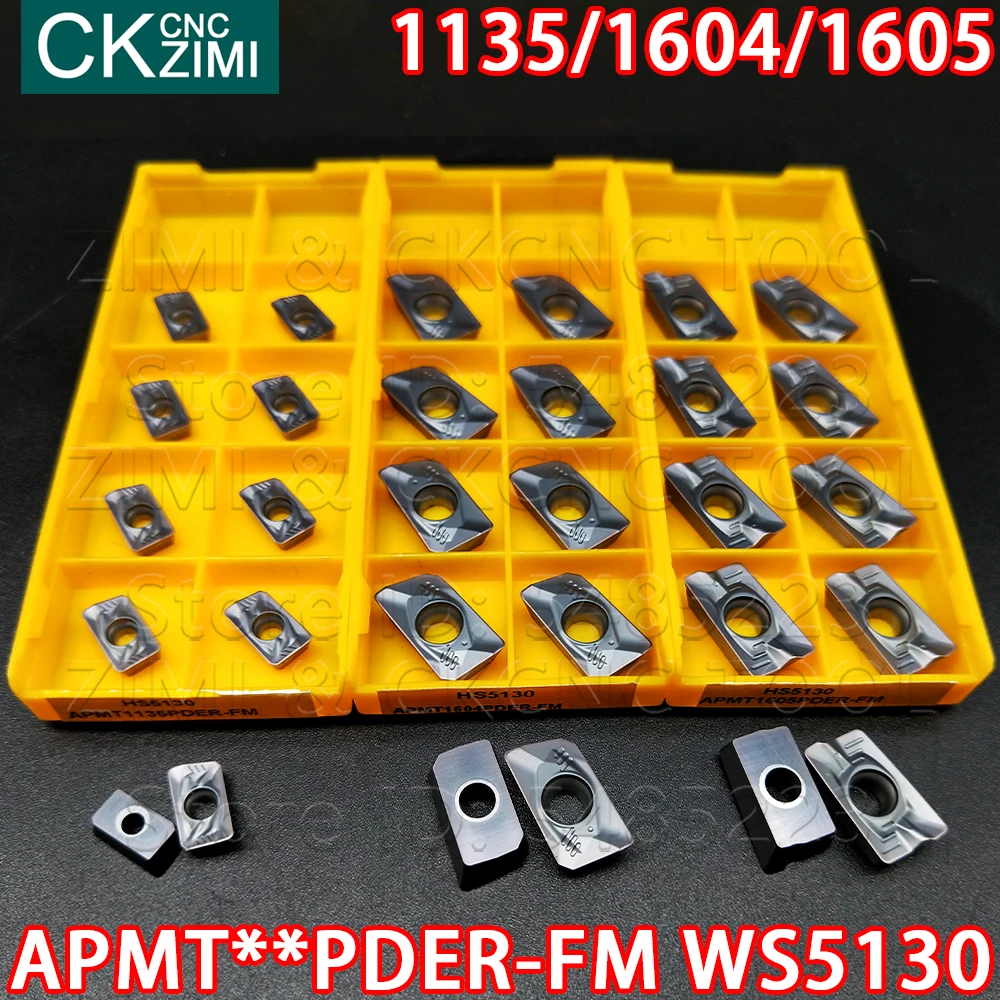 Карбидные вставки APMT1135PDER-FM WS5130 APMT1604PDER-FM APMT1605PDER-FM HS5130 фрезерование вставляет