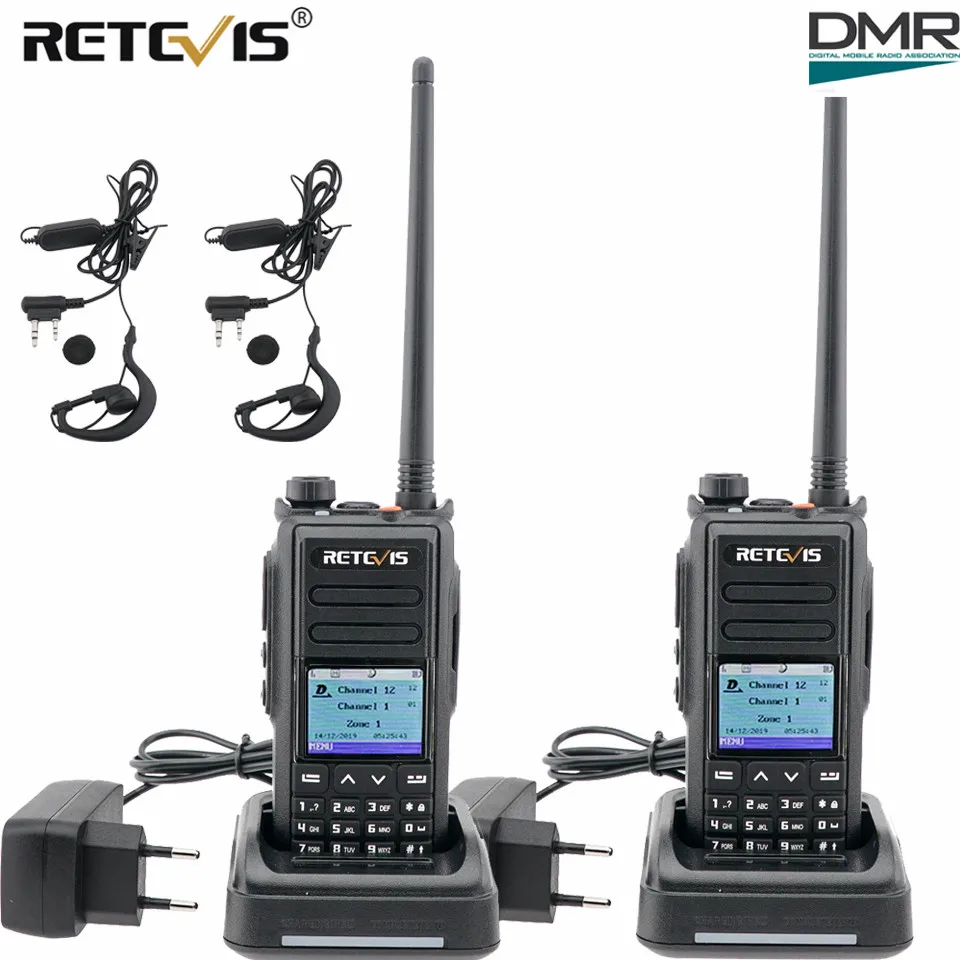 DMR цифровая рация 5 Вт 2 шт. Retevis RT72 UHF VHF Двухдиапазонный двухсторонний радио SMS GPS цифровой радио Ручной приемопередатчик Ham
DMR цифровая рация 5 Вт 2 шт. Retevis RT72 UHF VHF Двухдиапазонный двухсторонний радио SMS GPS цифровой радио Ручной приемопередатчик Ham