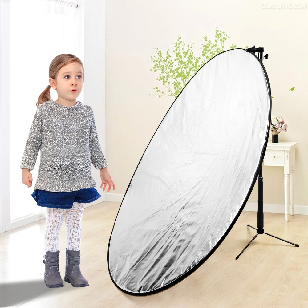 

110cm Light Reflector 4-in-1 Collapsible Photography Reflectors Kit With Metal Tripod Stand For Photo Studio Outdoor Shooting