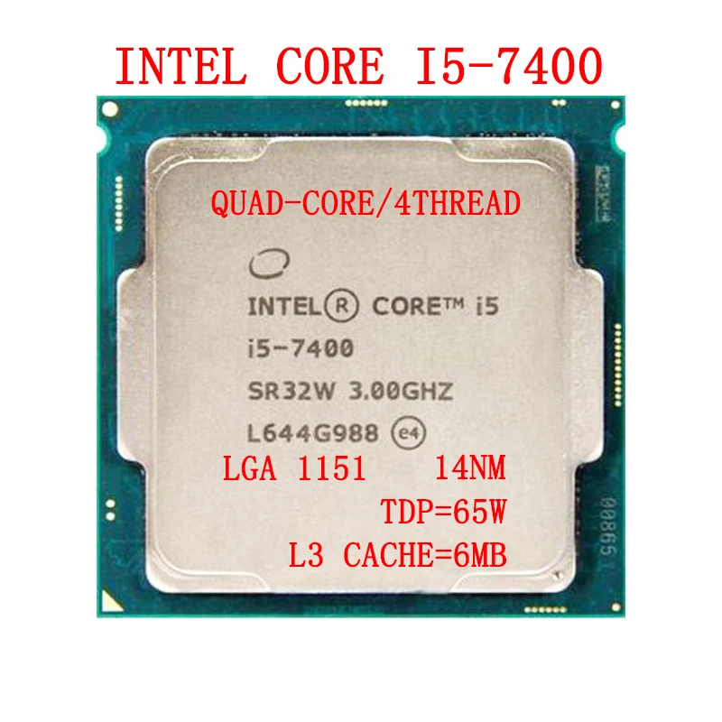 Intel Core i5-7400 i5 7400 Processor Quad-Core Quad-Thread 3.0GHz 6MB 65W LGA 1151 7th Generation Intel® Core™ i5 Processor
Intel Core i5-7400 i5 7400 Processor Quad-Core Quad-Thread 3.0GHz 6MB 65W LGA 1151 7th Generation Intel® Core™ i5 Processor