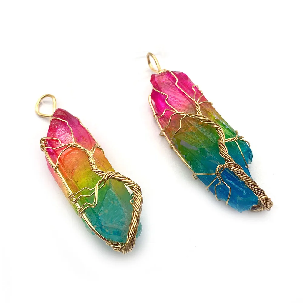 1pcs Natural Stone Pendant Colorful Crystal Pendant Necklace Irregular Shape Winding Jewelry DIY Making Heart Bracelet Earring
1pcs Natural Stone Pendant Colorful Crystal Pendant Necklace Irregular Shape Winding Jewelry DIY Making Heart Bracelet Earring