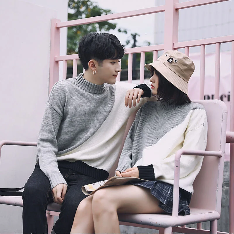 Stitching Contrast Sweater Autumn Winter Casual Pullover Male Clothes Loose Long Sleeve Tops Trend Casual O-neck Sweaters
Stitching Contrast Sweater Autumn Winter Casual Pullover Male Clothes Loose Long Sleeve Tops Trend Casual O-neck Sweaters