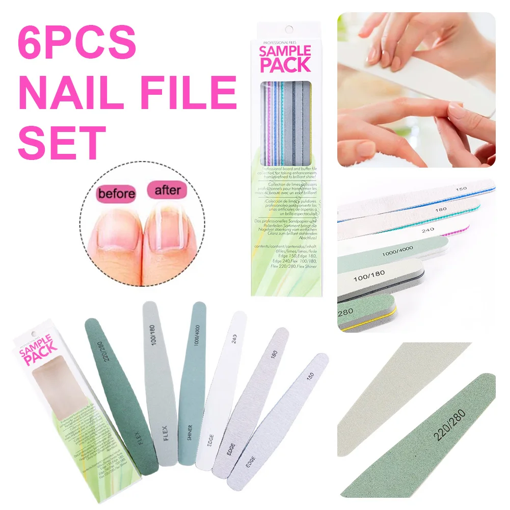 6pcs Nail File Set for Natural Acrylic Nails Cuticle Removal Polishing Grinding Kit Manicure Tool for Home Salon Fast delivery
6pcs Nail File Set for Natural Acrylic Nails Cuticle Removal Polishing Grinding Kit Manicure Tool for Home Salon Fast delivery