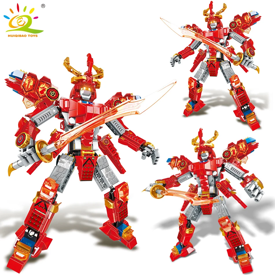 HUIQIBAO 585PCS City Red Armor Robot Building Blocks Military Warrior Mecha with Ninja Figures Weapon Bricks Toys For Children
HUIQIBAO 585PCS City Red Armor Robot Building Blocks Military Warrior Mecha with Ninja Figures Weapon Bricks Toys For Children