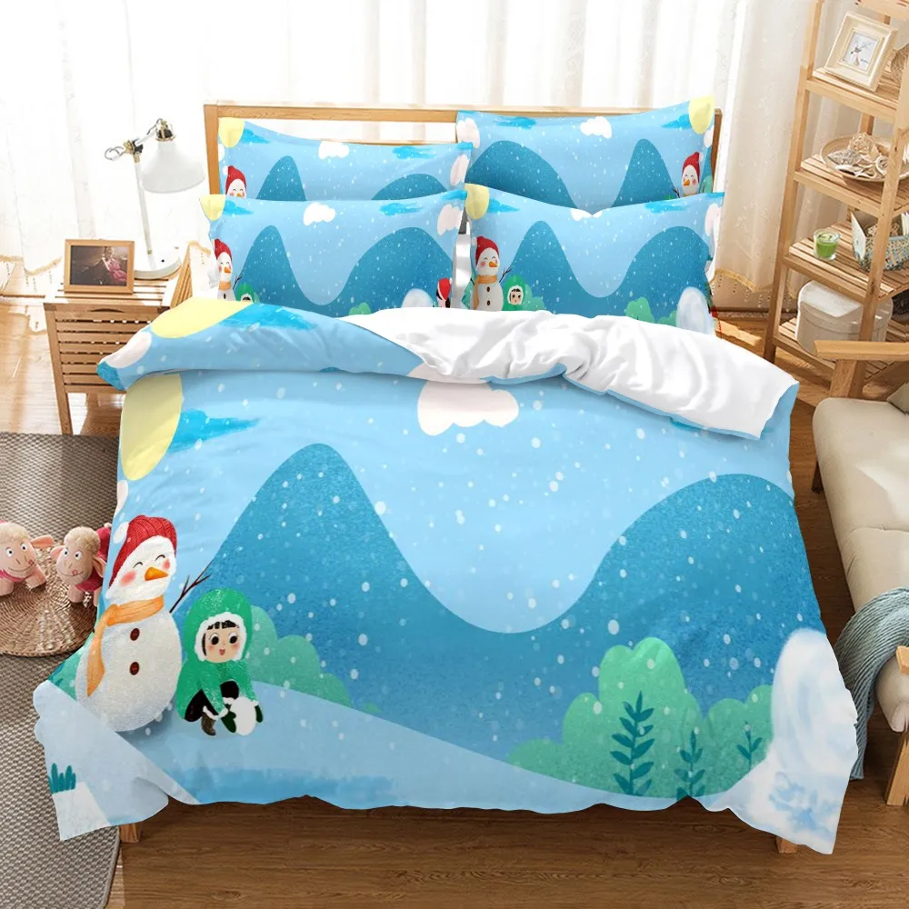 Snow Winter Snowman Cute 3D Print Bed Covers Sets Twin/Full/Queen/King Size Quilt Cover Pillowcase Bedding Set
Snow Winter Snowman Cute 3D Print Bed Covers Sets Twin/Full/Queen/King Size Quilt Cover Pillowcase Bedding Set