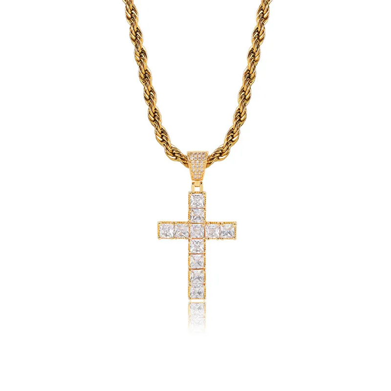 AAA+ Square Zircon Cross Pendant Hip Hop Rock Necklace Copper Material Gold Chain Men&Women Exquisite High Quality Jewelry
AAA+ Square Zircon Cross Pendant Hip Hop Rock Necklace Copper Material Gold Chain Men&Women Exquisite High Quality Jewelry