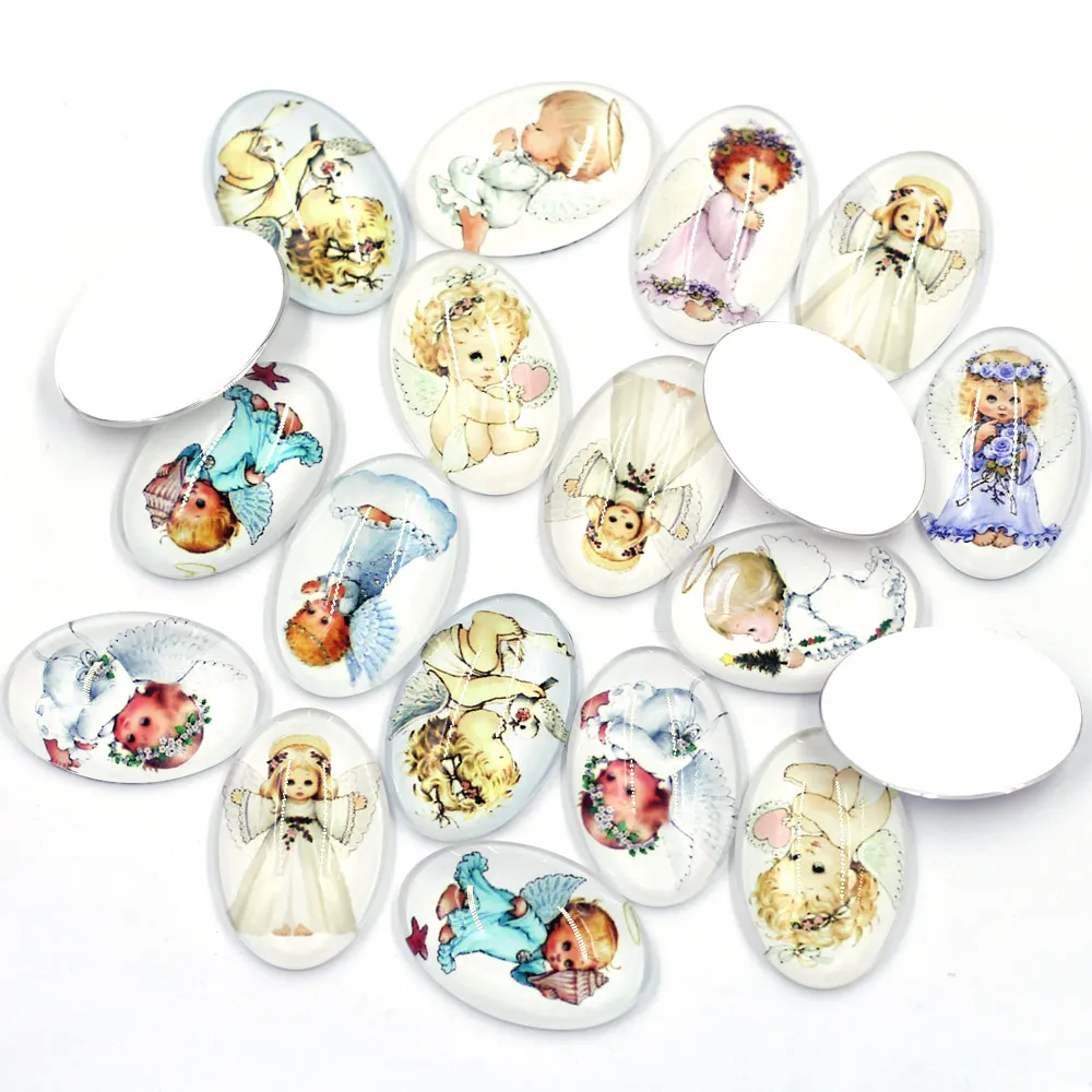 35PCS Mixed Random Baby Angel Pattern Oval 20x30mm Glass Cameos Cabochons DIY Embellishment Scrapbook Handbag Crafts Supplies
35PCS Mixed Random Baby Angel Pattern Oval 20x30mm Glass Cameos Cabochons DIY Embellishment Scrapbook Handbag Crafts Supplies