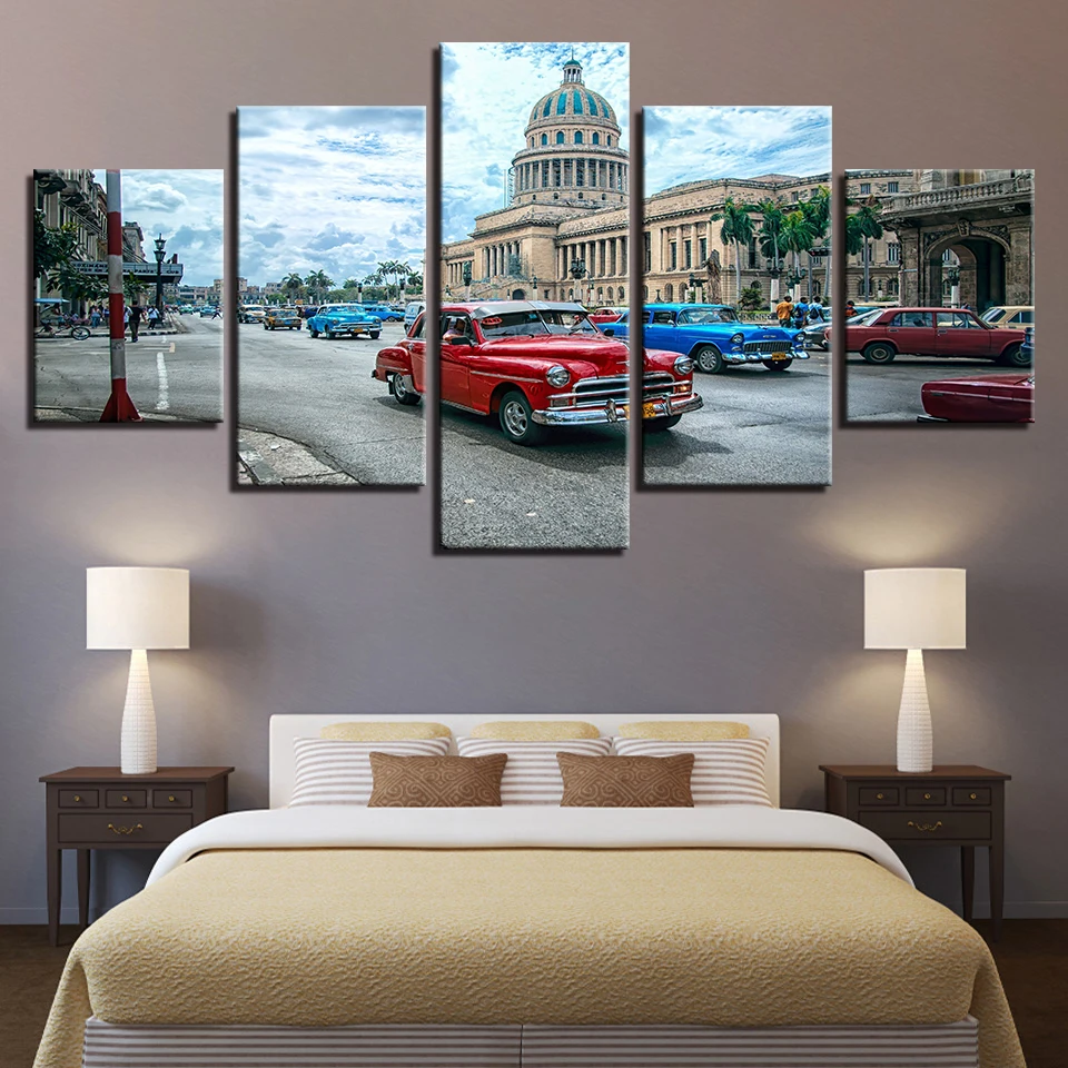 Фото Настенное искусство Гавана кубинский автомобиль картины на - купить