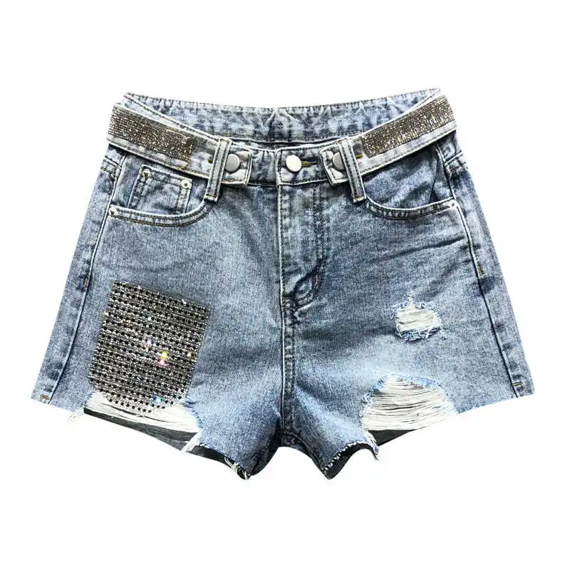 IEQJ High Waisted Short Pants A-line Hole Jeans Hot Drill Torn Edge Wide Leg Shorts New Fashion Tide 2021 Summer GD882
IEQJ High Waisted Short Pants A-line Hole Jeans Hot Drill Torn Edge Wide Leg Shorts New Fashion Tide 2021 Summer GD882