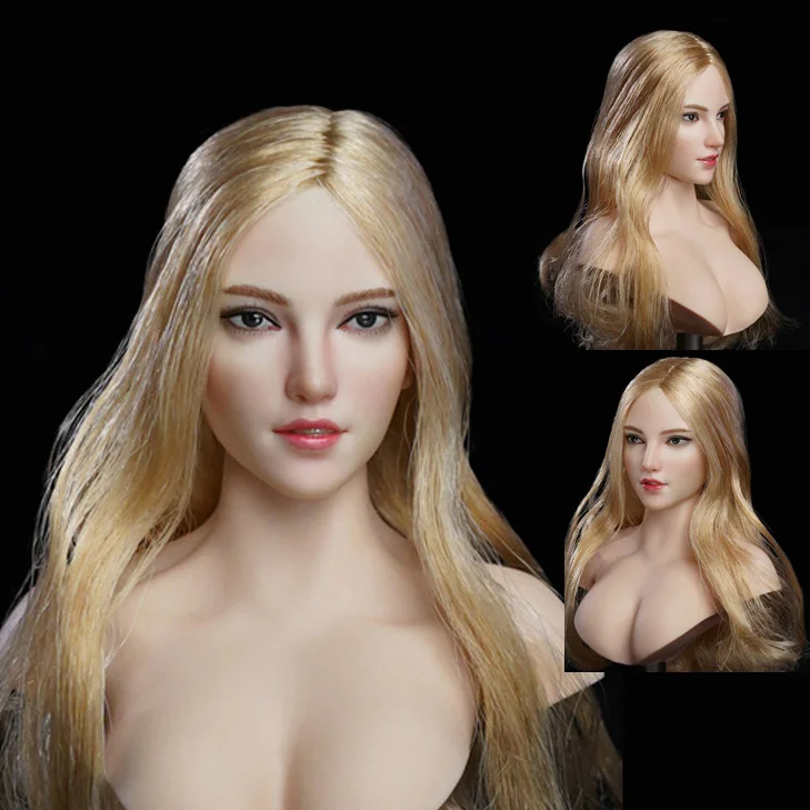 

SUPERDUCK 1/6 SDH018 Beauty Girl Head Sculpt Fit for 12in Action Figure Phicen JIAOUL White Pale Skin Doll