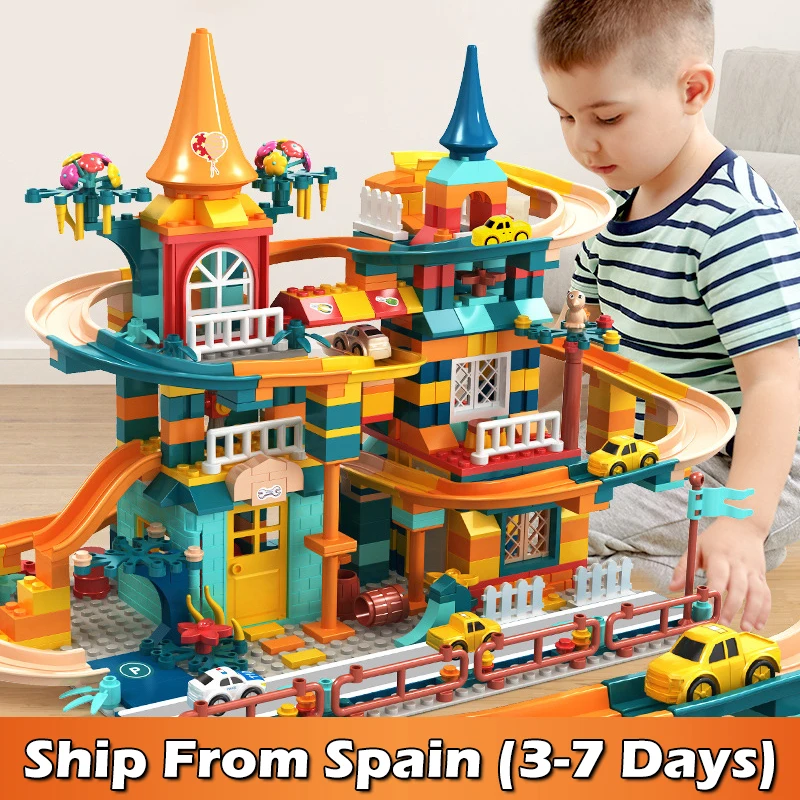 303-512PCS Marble Race Run Building Blocks Amusement Park Slide Blocks DIY Friends House Brick Toys For Children Gift
303-512PCS Marble Race Run Building Blocks Amusement Park Slide Blocks DIY Friends House Brick Toys For Children Gift