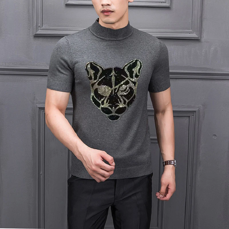 Hair Stylist Handsome And Stylish Turtleneck Male Half-Sleeved Hot Sale Diamond Casual Slim Style KnittingSweater Pullover
Hair Stylist Handsome And Stylish Turtleneck Male Half-Sleeved Hot Sale Diamond Casual Slim Style KnittingSweater Pullover