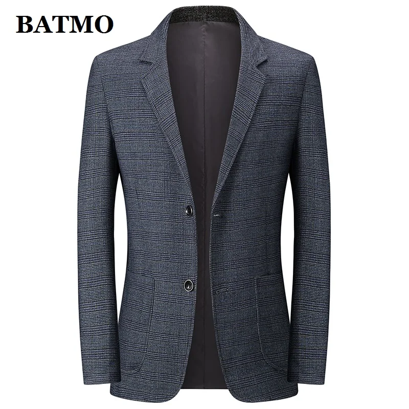 BATMO 2020 new arrival spring plaid casual grey blazer men,men's plaid casual jackets,1928
BATMO 2020 new arrival spring plaid casual grey blazer men,men's plaid casual jackets,1928