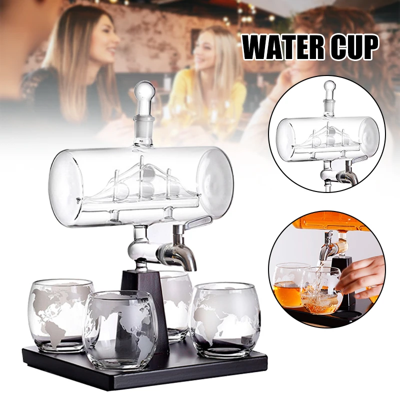 Hot Whisky Decanter Set Glass Whiskey Container Set Creatives Sailing Shape with 4 Cup Wine Glass Barware Kitchen,Dining Bar Re
Hot Whisky Decanter Set Glass Whiskey Container Set Creatives Sailing Shape with 4 Cup Wine Glass Barware Kitchen,Dining Bar Re