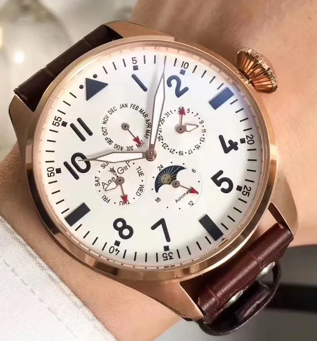 Classic New Men Automatic Mechanical Navy Limited Stainless Steel Sapphire Rose Gold Black Leather Daydate Moon Phase Watch
Classic New Men Automatic Mechanical Navy Limited Stainless Steel Sapphire Rose Gold Black Leather Daydate Moon Phase Watch