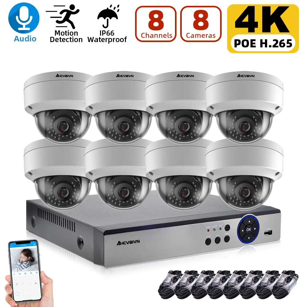 4K NVR Kit 8CH POE CCTV Camera Security System Kit 8MP Outdoor Dome Video Surveillance Set IP Explosion proof Camera System Set
4K NVR Kit 8CH POE CCTV Camera Security System Kit 8MP Outdoor Dome Video Surveillance Set IP Explosion proof Camera System Set