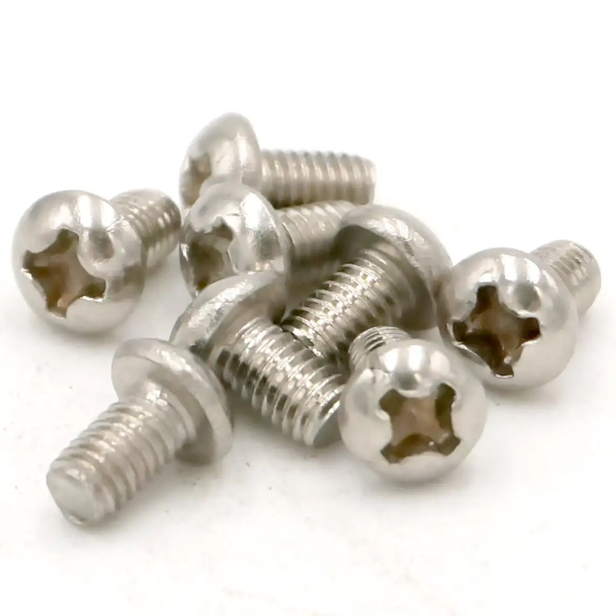 

50pcs M3*5 Pitch 0.5 Phillips Pan Head 304 Stainless Steel Cross Recessed Machine Screws Cap Bolts Nuts