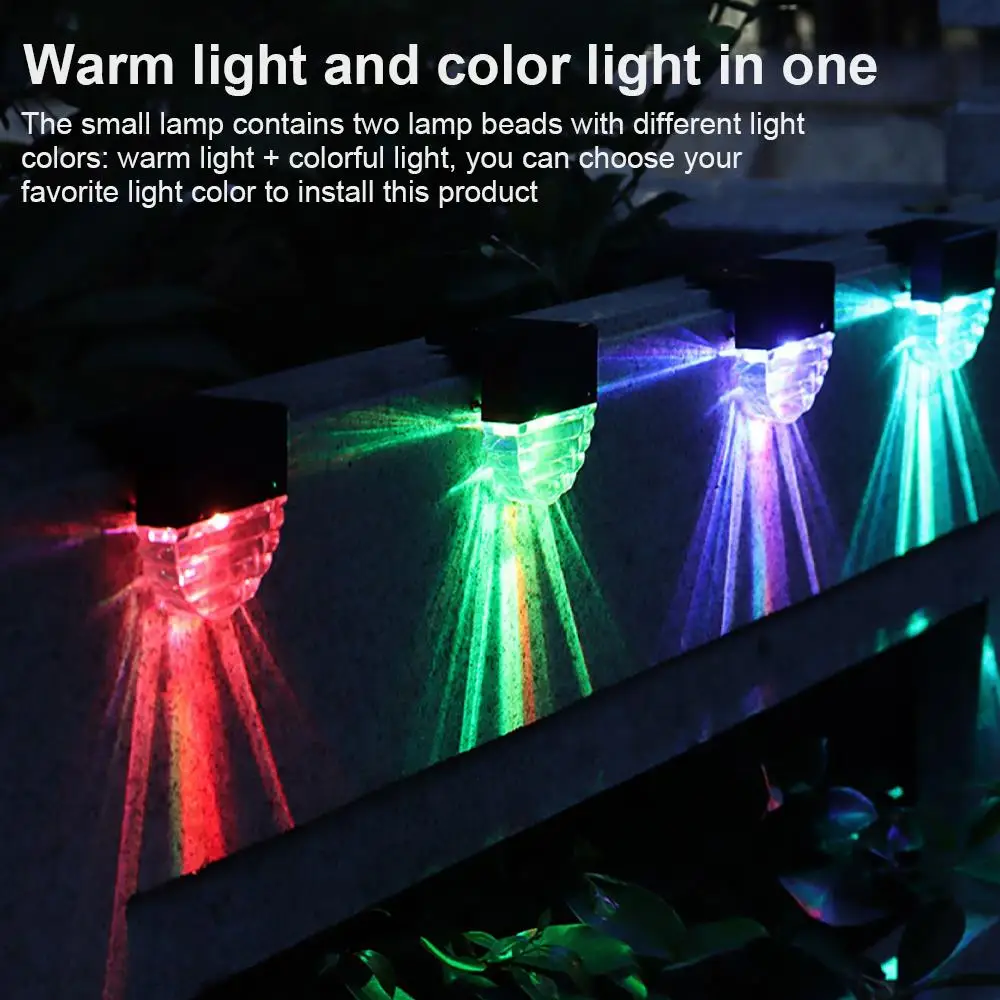 Light Sensor Security Step Lamp Solar RGB Color Outdoor Home Wireless Led Garden Fence Lantern Walkway Lights 4Pcs Waterproof
Light Sensor Security Step Lamp Solar RGB Color Outdoor Home Wireless Led Garden Fence Lantern Walkway Lights 4Pcs Waterproof
