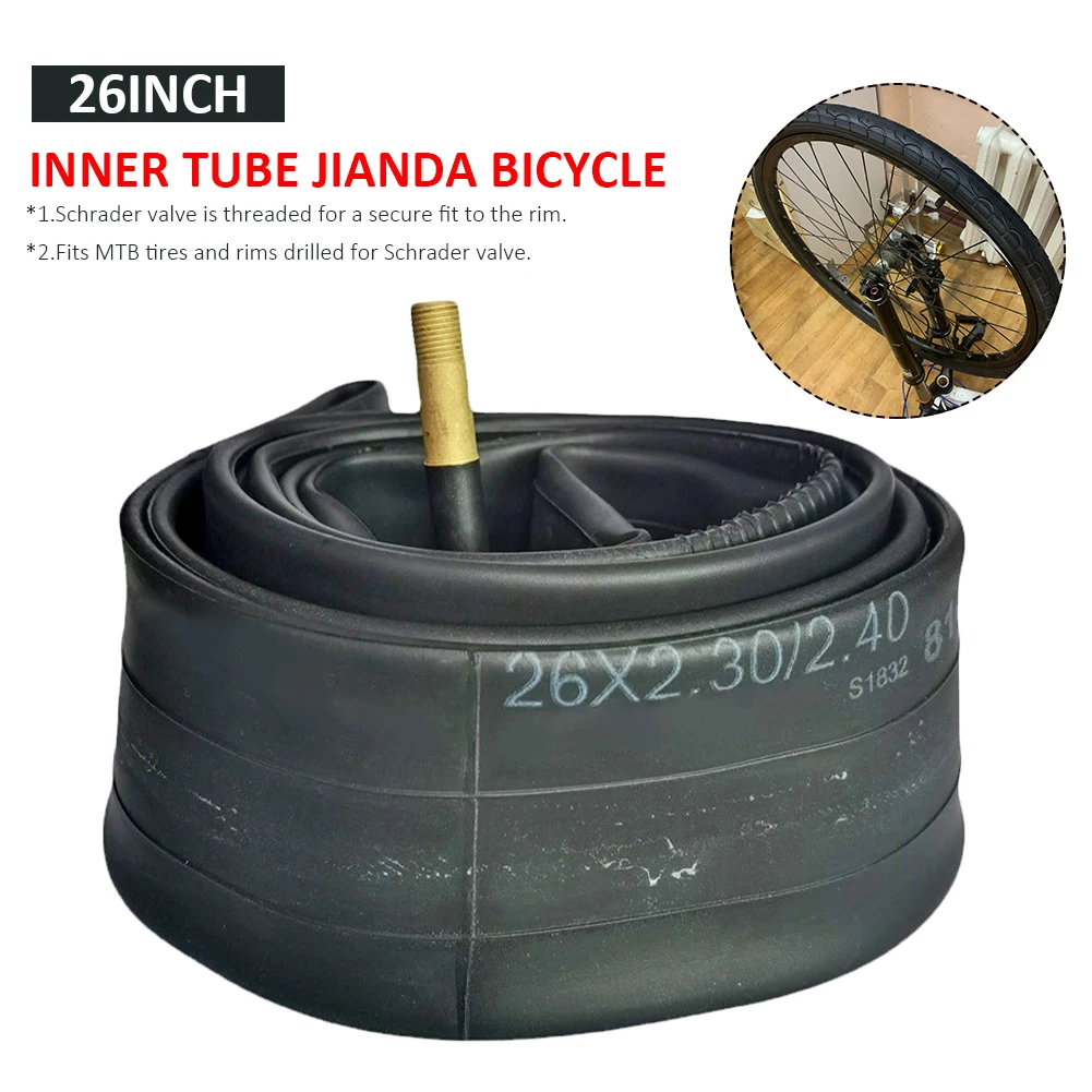 26 Inch Bike Inner Tube AV48L Schrader Valve Bicycle Tube Compatible with 26*2.3-2.4 Bike Tire Tubes Bicycle accessories
26 Inch Bike Inner Tube AV48L Schrader Valve Bicycle Tube Compatible with 26*2.3-2.4 Bike Tire Tubes Bicycle accessories