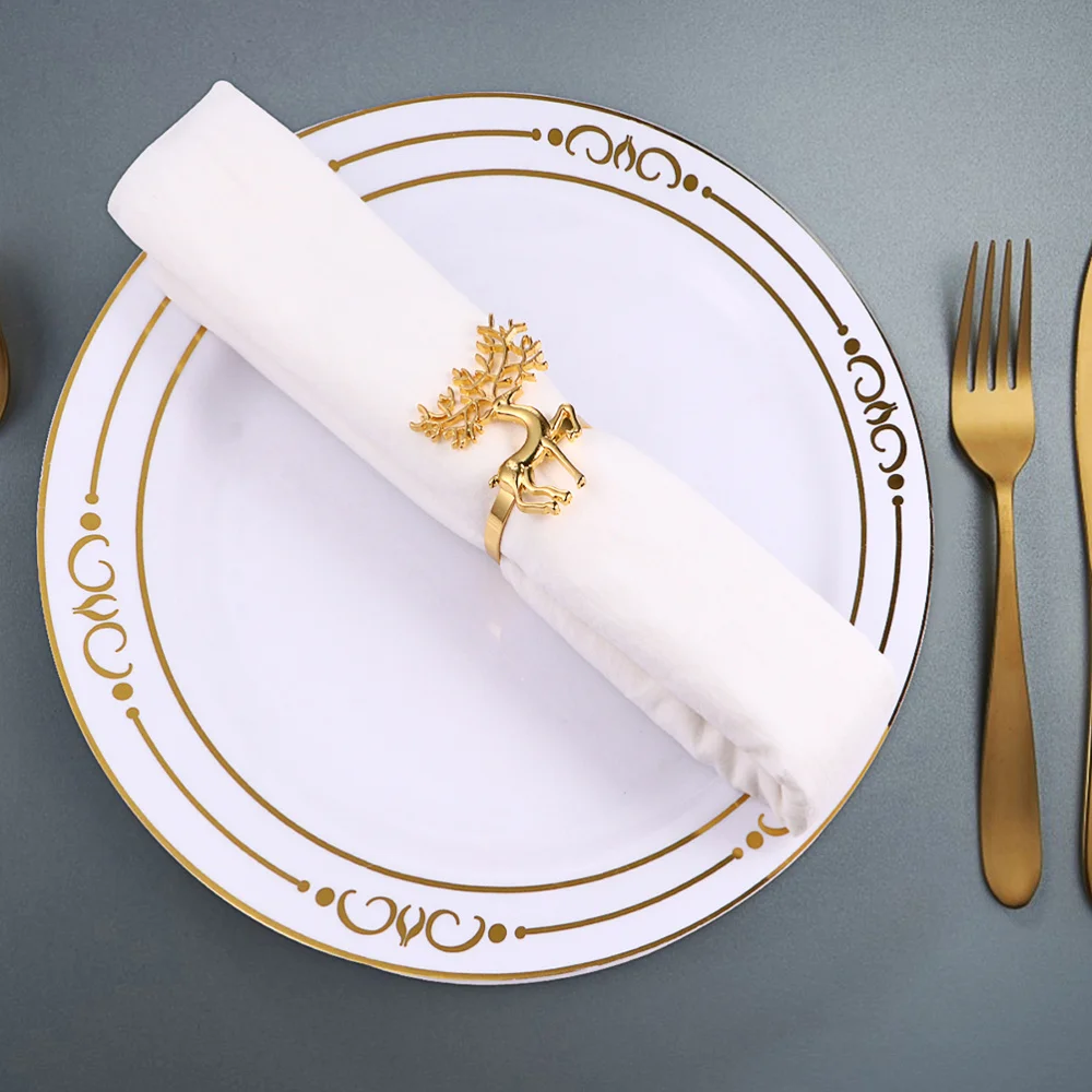 4pcs Christmas Elk Napkin Rings Napkin Buckles Xmas Alloy Durable Napkin Holders
4pcs Christmas Elk Napkin Rings Napkin Buckles Xmas Alloy Durable Napkin Holders