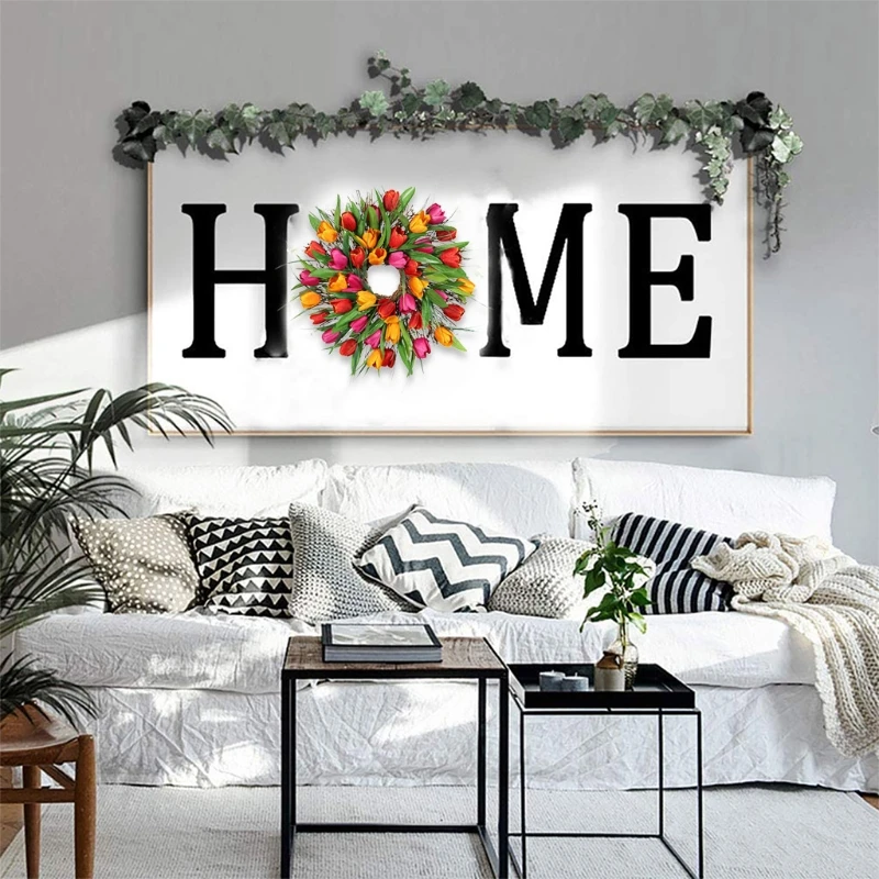 Artificial Tulipe Flower Wreath Spring Summer Door Garland Front Door Window Wreath Wedding Hanging Ornament Home Decor 
Artificial Tulipe Flower Wreath Spring Summer Door Garland Front Door Window Wreath Wedding Hanging Ornament Home Decor