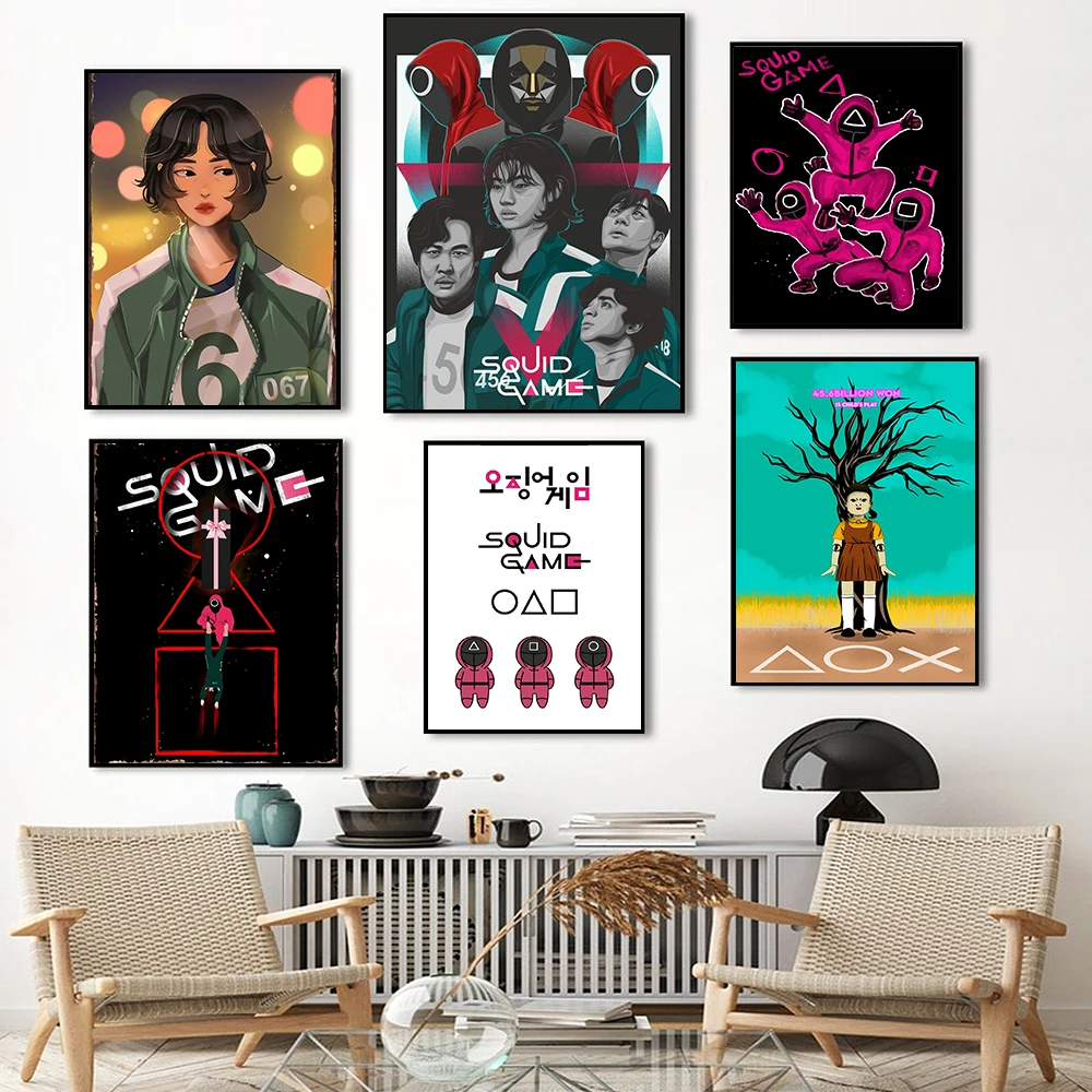 Squid Game Creativity Posters Wall Art Canvas Painting Nordic Posters and Prints Wall Pictures for Living Home Decor Frameless
Squid Game Creativity Posters Wall Art Canvas Painting Nordic Posters and Prints Wall Pictures for Living Home Decor Frameless