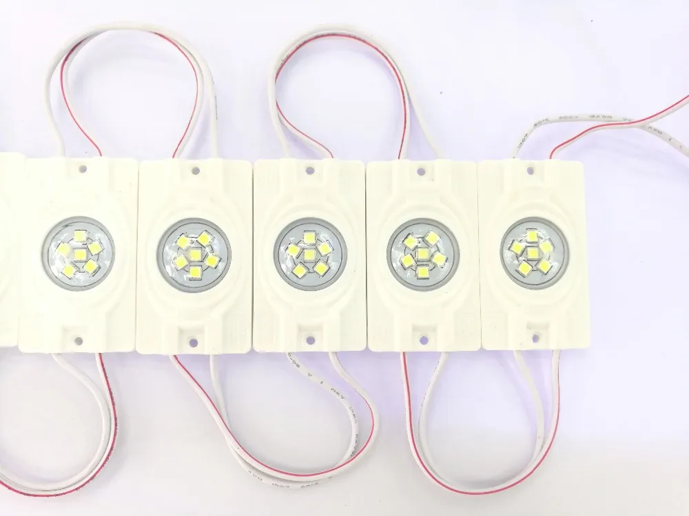 100 шт. AC110 220 В SMD 2835 Светодиодный модуль света 6LED 2 4 Вт/шт. водонепроницаемый для