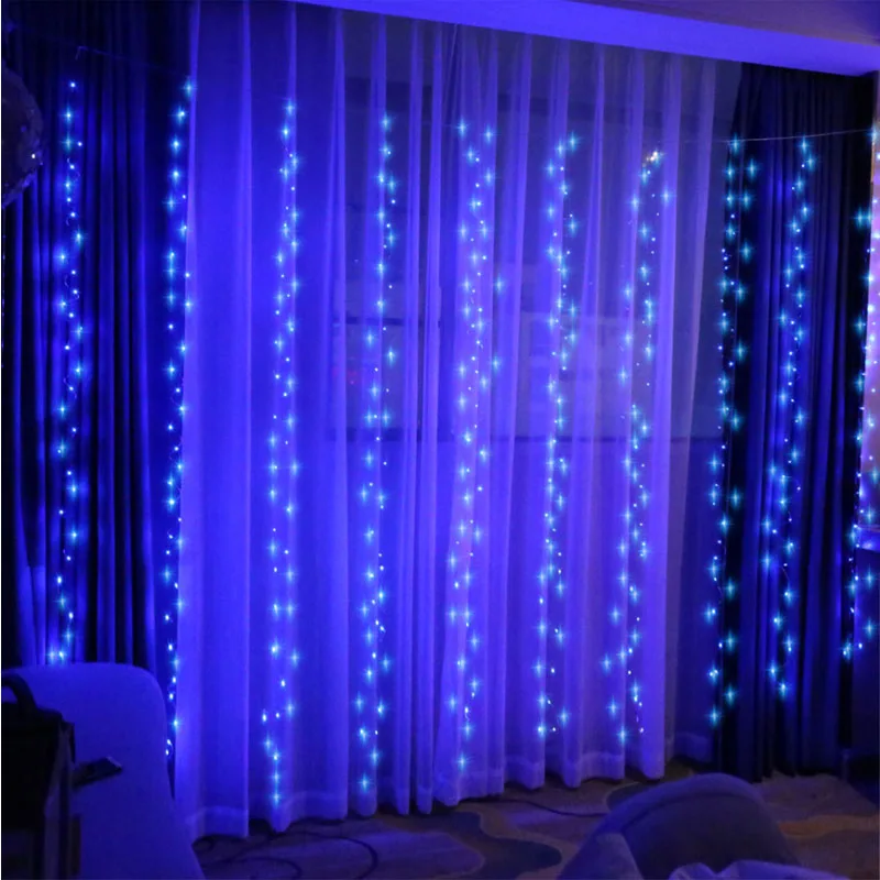 3*3m Curtain Garland Light String with 10 Hook Bedroom Livingroom Decoration LED Fairy Lights Christmas Decor Holiday Lighting
3*3m Curtain Garland Light String with 10 Hook Bedroom Livingroom Decoration LED Fairy Lights Christmas Decor Holiday Lighting