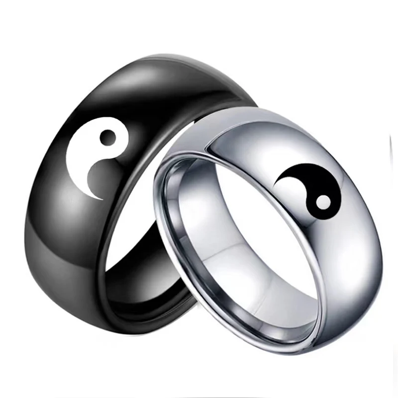 Fashion Couple Yin Yang Tai Chi Symbol Stainless Steel Simple Men's Ring Party Must-have Domineering Gossip Ring
Fashion Couple Yin Yang Tai Chi Symbol Stainless Steel Simple Men's Ring Party Must-have Domineering Gossip Ring