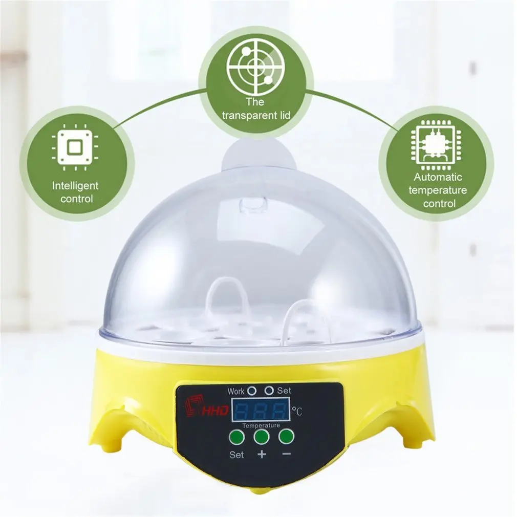7 Eggs Incubator Plastic Digital Chicken Temperature Control Automatic Incubator Hatcher Incubation Tools Supplies
7 Eggs Incubator Plastic Digital Chicken Temperature Control Automatic Incubator Hatcher Incubation Tools Supplies