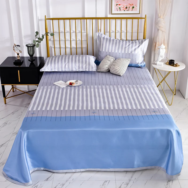 1pcs Flat Sheet Ice Silk Cotton Printing Blue Bedding Sheets High Quality Summer Bed Cover Type Queen King Size No Pillowcases
1pcs Flat Sheet Ice Silk Cotton Printing Blue Bedding Sheets High Quality Summer Bed Cover Type Queen King Size No Pillowcases