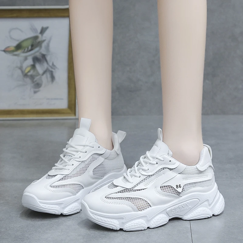 Comfy Breathable Mesh Trainers Chunky Heels 5cm Women's Platform Sneakers Women Shoes Casual Female White Mesh Shoes For Woman
Comfy Breathable Mesh Trainers Chunky Heels 5cm Women's Platform Sneakers Women Shoes Casual Female White Mesh Shoes For Woman