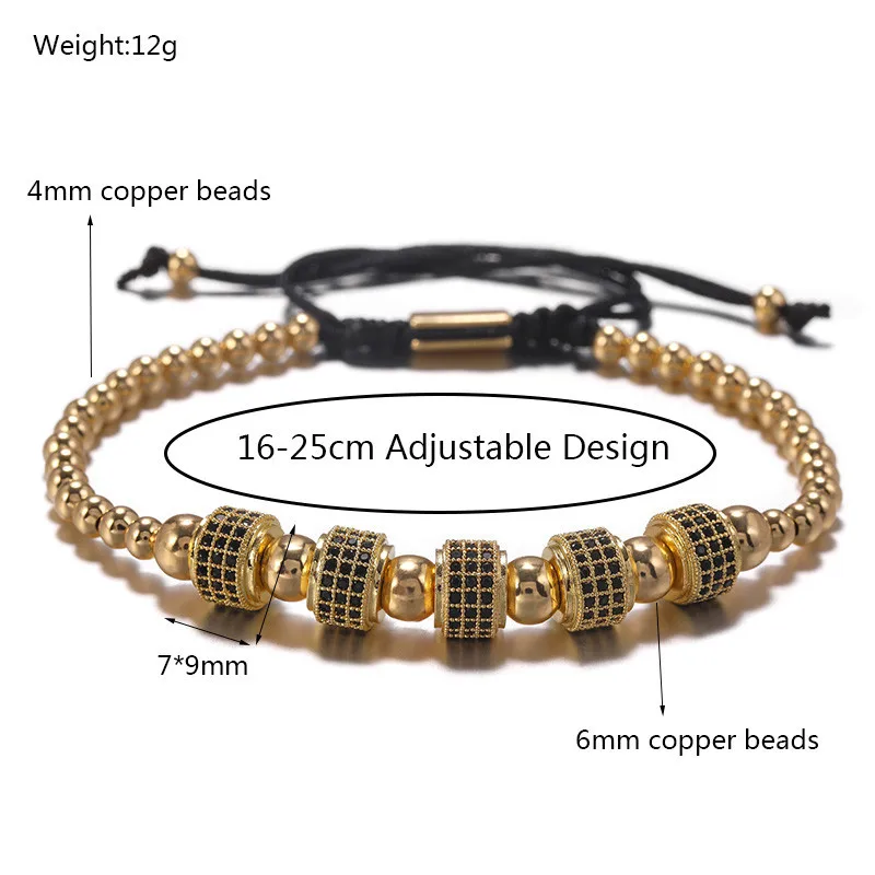 1 pcs 4 mm copper multi-baeds charm sliced beads paved micro-cz zircon 6 mm bead bracelet adjustable handmade unisex gift 
1 pcs 4 mm copper multi-baeds charm sliced beads paved micro-cz zircon 6 mm bead bracelet adjustable handmade unisex gift