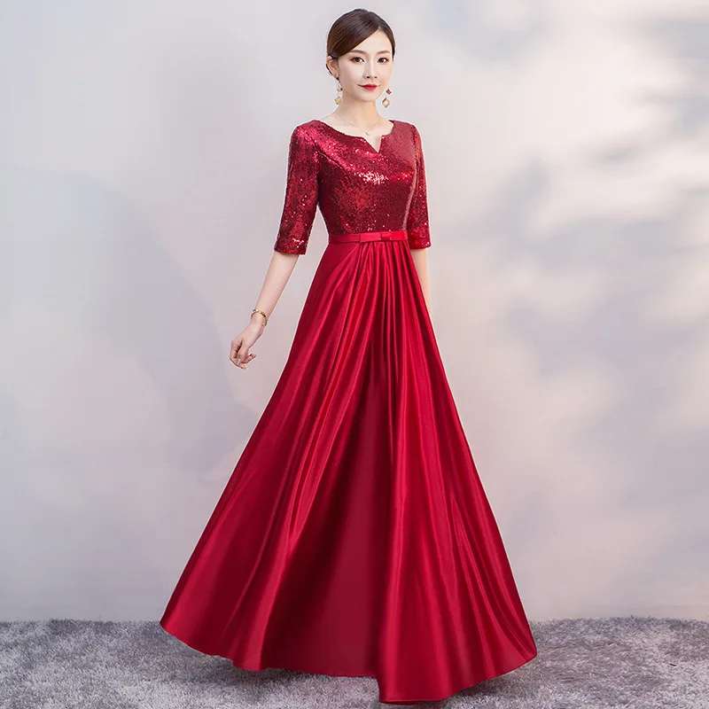 Floor-Length Wedding Party Women Dress Elegant Banquet Long Qipao Female Slim Prom Cheongsam Sequined Gowns Vestido XS-XXXL
Floor-Length Wedding Party Women Dress Elegant Banquet Long Qipao Female Slim Prom Cheongsam Sequined Gowns Vestido XS-XXXL