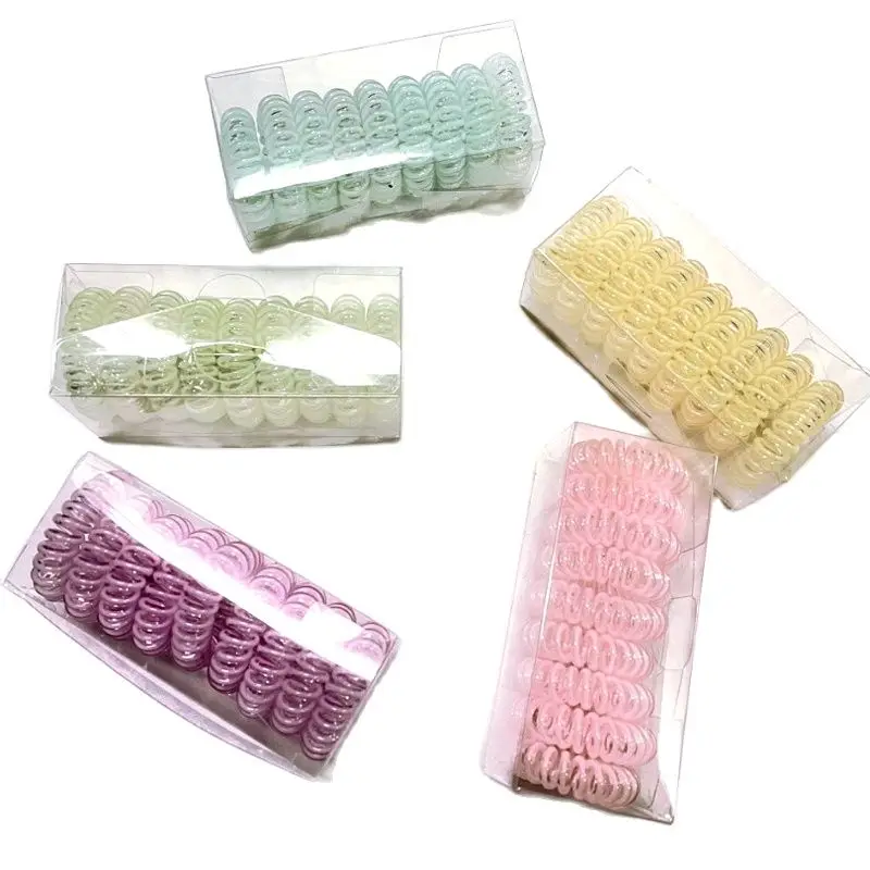 9 Pcs/Box Transparent Silicone Elastic Hair Bands White Line Ropes Ties Girls Telephone Wire Rubber Scrunchies Holder
9 Pcs/Box Transparent Silicone Elastic Hair Bands White Line Ropes Ties Girls Telephone Wire Rubber Scrunchies Holder