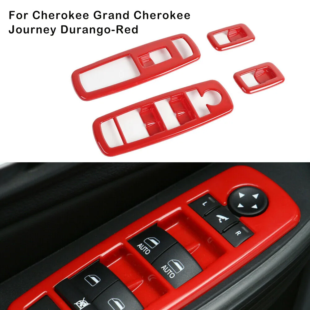 For Cherokee Grand Cherokee Journey Durango Car Window Button Trim Frame-Red Car Window Button Decoration Frame
For Cherokee Grand Cherokee Journey Durango Car Window Button Trim Frame-Red Car Window Button Decoration Frame