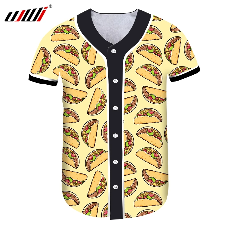 UJWI, любимая мужская бейсбольная рубашка с гамбургерами, 3D футболка с креативной едой, Лидер продаж, Повседневная футболка с принтом, оптовая... 
UJWI, любимая мужская бейсбольная рубашка с гамбургерами, 3D футболка с креативной едой, Лидер продаж, Повседневная футболка с принтом, оптовая...