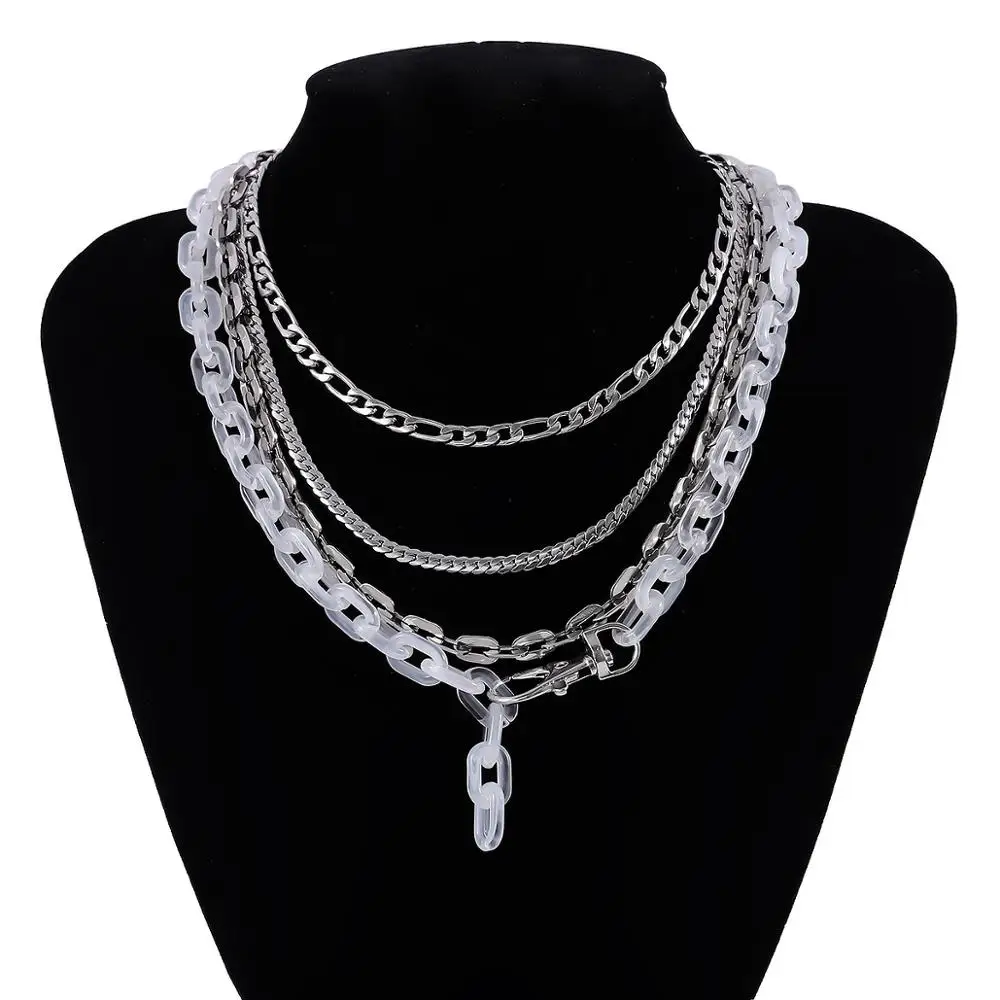 IngeSight.Z 4Pcs/Set Multi Layered Stainless Steel Choker Necklace Collar Gothic Acrylic Acetic Acid Pendant Necklaces Jewelry
IngeSight.Z 4Pcs/Set Multi Layered Stainless Steel Choker Necklace Collar Gothic Acrylic Acetic Acid Pendant Necklaces Jewelry