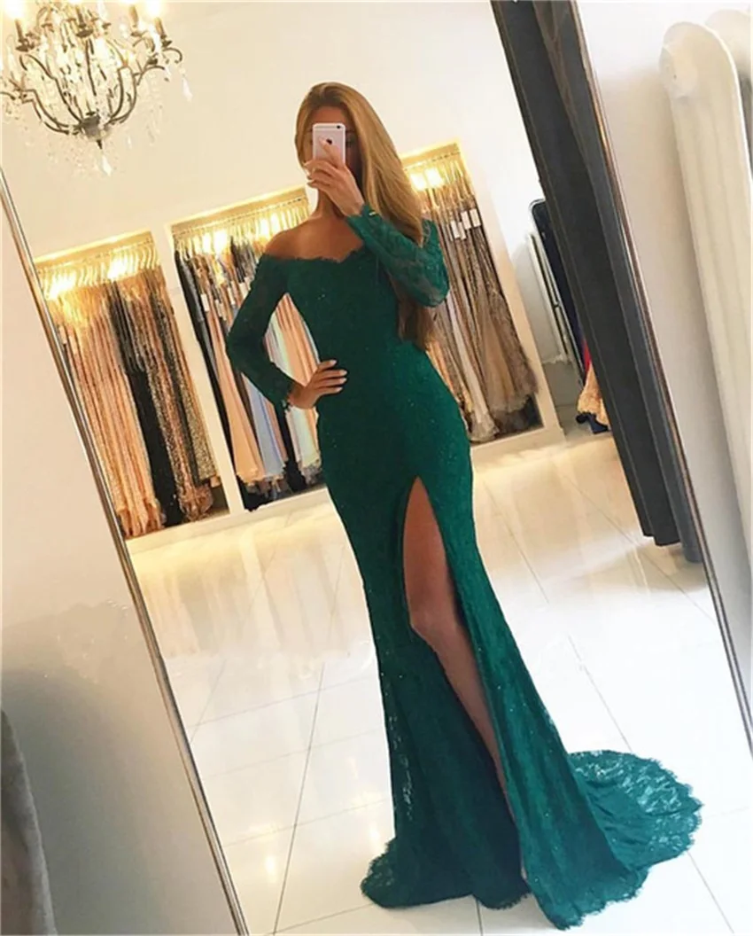NUOXIFANG Long Sleeve Lace Mermaid Evening Dress 2020 High Split V-Neck Off The Shoulder Long Dresses Custom Made Party Gowns
NUOXIFANG Long Sleeve Lace Mermaid Evening Dress 2020 High Split V-Neck Off The Shoulder Long Dresses Custom Made Party Gowns