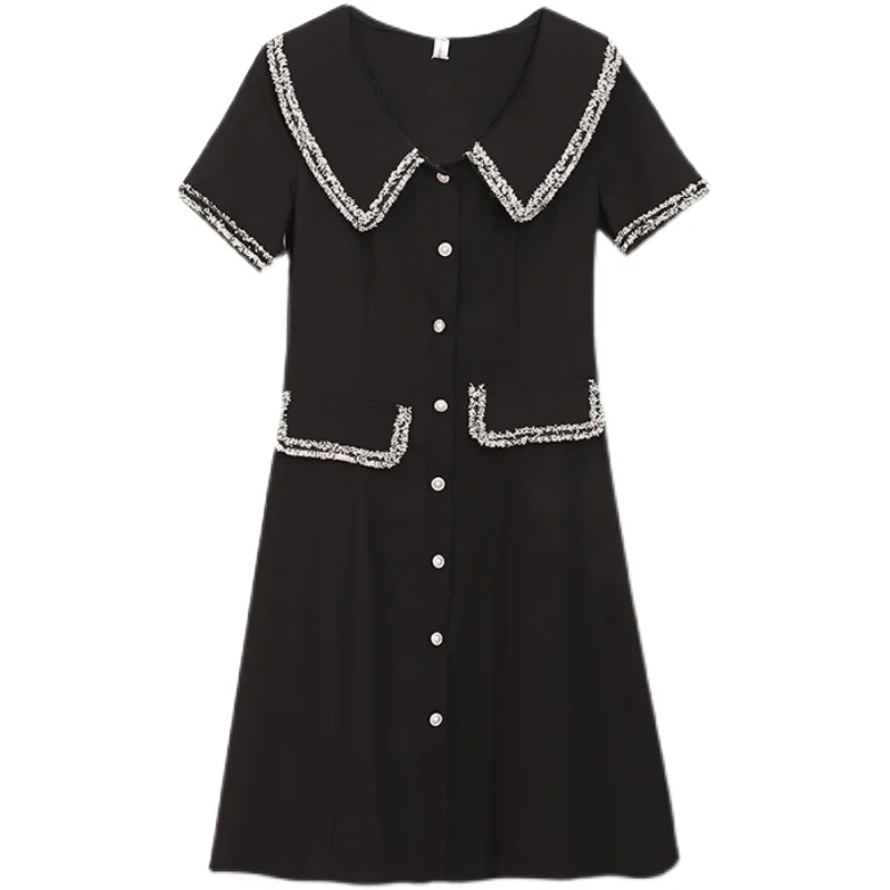 COIGARSAM 3XL Plus Size Solid Women dress New Summer Short Sleeve Dresses Black 8031
COIGARSAM 3XL Plus Size Solid Women dress New Summer Short Sleeve Dresses Black 8031