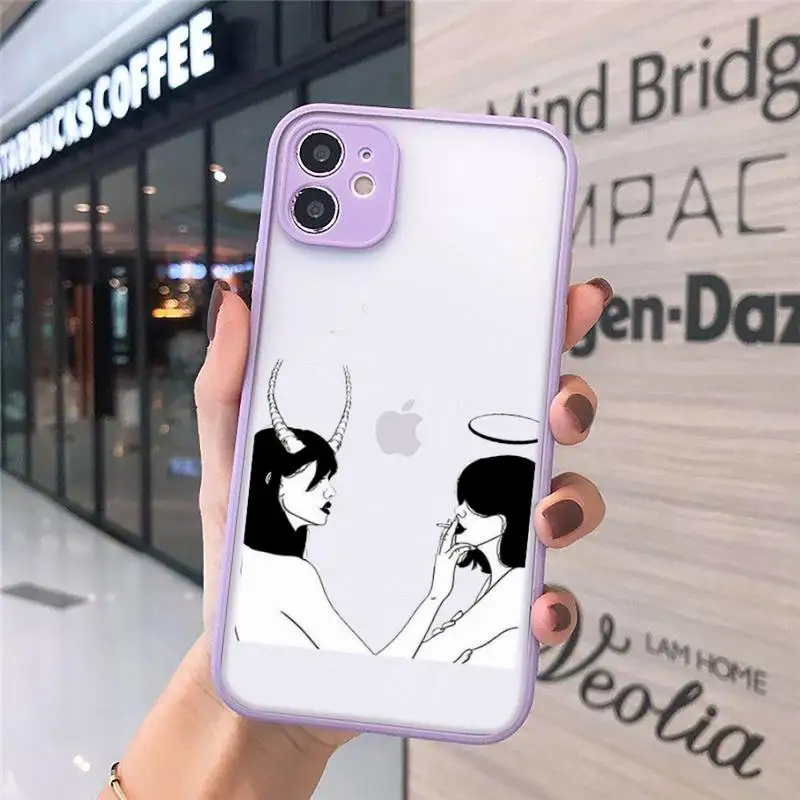 Cool smoking heartbreaker girl Phone Case For iPhone 12 11 Mini Pro XR XS Max 7 8 Plus X Matte transparent Purple Back Cover
Cool smoking heartbreaker girl Phone Case For iPhone 12 11 Mini Pro XR XS Max 7 8 Plus X Matte transparent Purple Back Cover