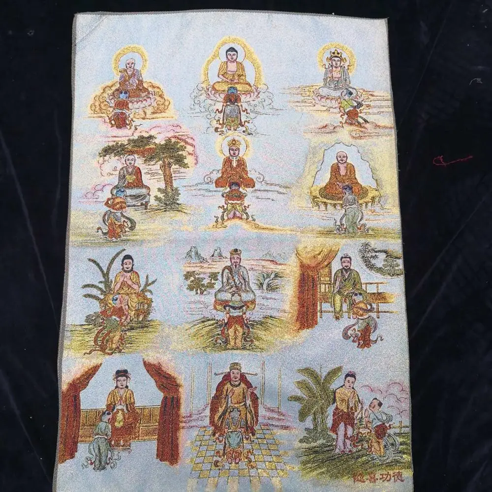 35" Thangka embroidery Tibetan Buddhism silk embroidery brocade Nepal Sakyamuni 12Incarnation Worship Buddha Thangkas
35" Thangka embroidery Tibetan Buddhism silk embroidery brocade Nepal Sakyamuni 12Incarnation Worship Buddha Thangkas