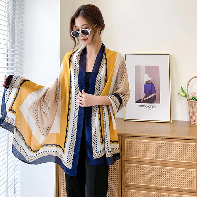 New Fashion Spring Summer Women Casual Satin Print Beach Silk Scarf Shawls Wild Female Thin Travel Long Wraps Sunscreen Hijab
New Fashion Spring Summer Women Casual Satin Print Beach Silk Scarf Shawls Wild Female Thin Travel Long Wraps Sunscreen Hijab