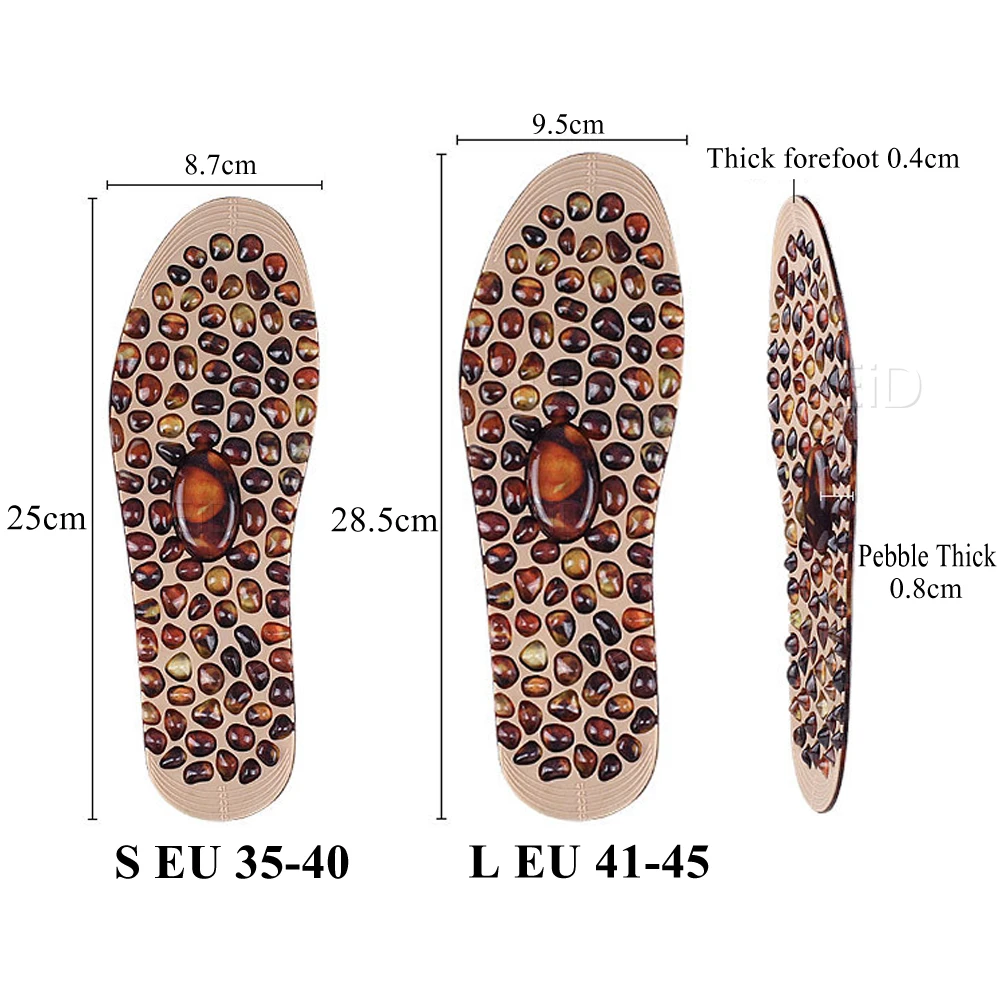 

EiD Cobble Foot Massage Magnetic Massage Insole Feet Physiotherapy Therapy Acupressure Magnetic Massage Slimming Insoles Unisex