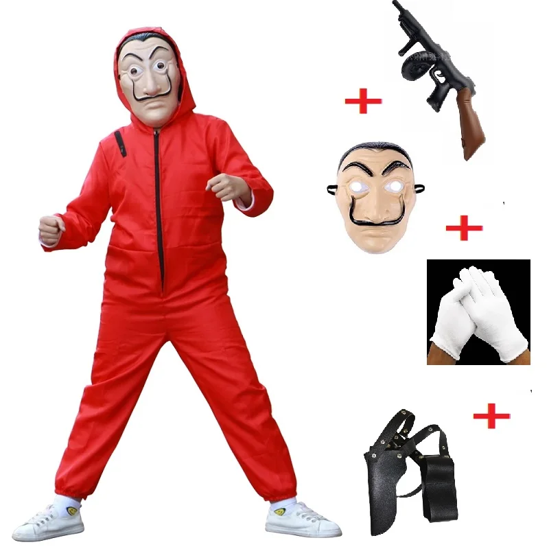 Salvador Dali Movie Costume Money Heist The House of Paper La Casa De Cosplay Halloween Party Costumes with Face Mask
Salvador Dali Movie Costume Money Heist The House of Paper La Casa De Cosplay Halloween Party Costumes with Face Mask